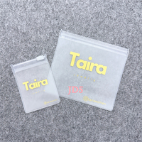 Sac personnalisé à fermeture éclair en plastique PVC transparent de petite taille pour bijoux, boucles d'oreilles, collier, emballage d'affichage, pochette à zip-lock