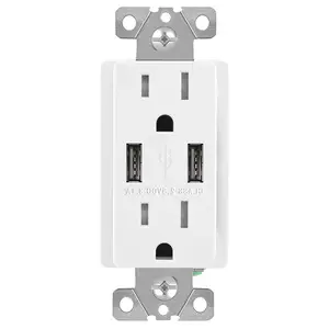 OSWELL American Dual Wall USB Socket Receptacle With High Speed USB Charger USB Socket For Sofa In White Color