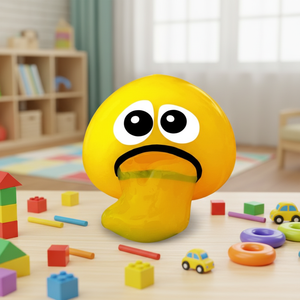 ของเล่นพลาสติกเสริมพัฒนาการ คริสตัลสไลม์รูปไข่ขี้ปลอม บรรเทาความเครียด ระบายอารมณ์ พร้อมอีโมติคอนพิมพ์ลายตามสั่ง - Product Image 2