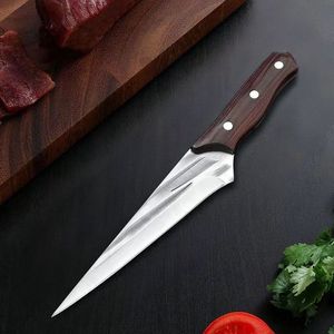Sharp, forged stainless steel <b>knife</b> for deboning and butchering, used by butchers to cut meat, slaughter cattle and sheep, and - Product Image 2