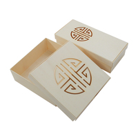 Boîte d'emballage alimentaire rectangulaire en bois, boîte de service pour gâteaux et pains