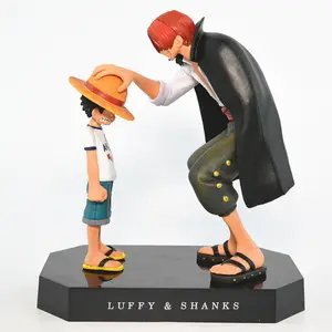 Figura de ação japonês de desenhos animados, alta qualidade, 400g, peça única, luffy shanks, modelo de 18cm, anime, presentes para crianças