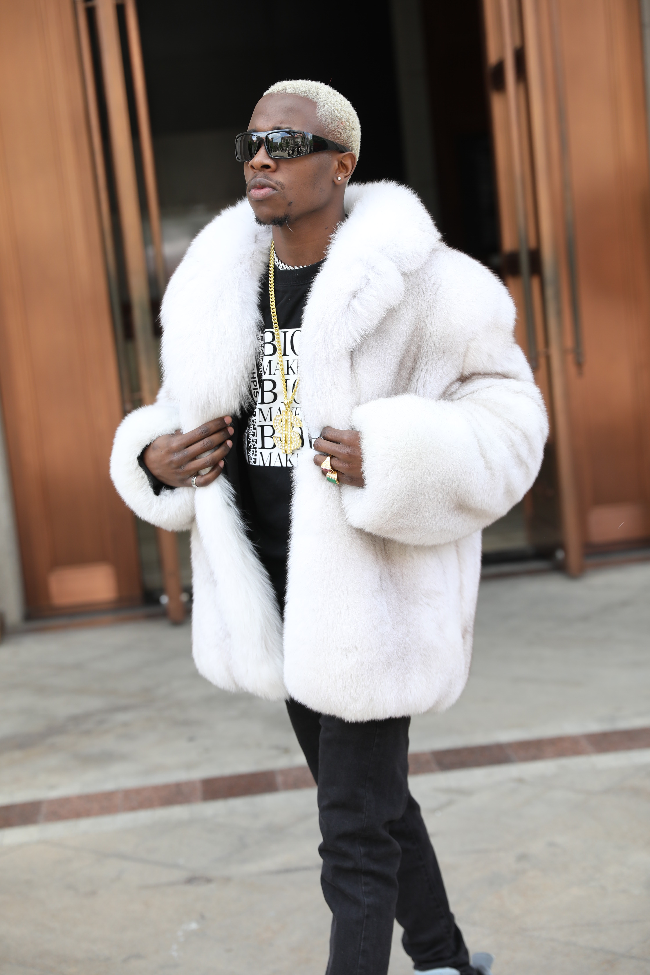 New Fashion Men Big Collar Thick Fox Fur Jacket Clothing| Alibaba.com