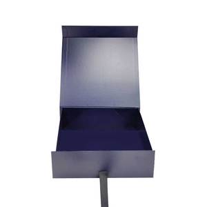 Luxury Folding Giftbox Classic Navy Blue Large Magnetic Presentation <b>Box</b> for Packing - Product Image 3