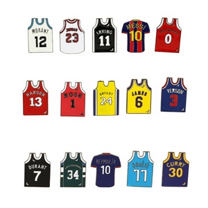Broche de <span class=keywords><strong>maillot</strong></span> de basket <span class=keywords><strong>NBA</strong></span>, design texte alphanumérique, Kobe Curry <span class=keywords><strong>Jordan</strong></span> Star, pour vêtements, vente en gros, en alliage - Product Image 2