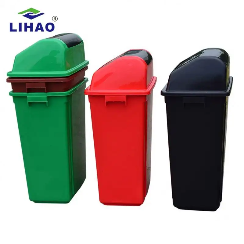 Groothandel 60l Plastic Afvalbak Buiten Waterdichte Vuilnisbak Duurzaam Recycle Plastic Prullenbak