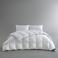Couette de luxe 95% duvet d'oie blanc, avec système de compartimentation, en coton longues fibres 100S, étiquette noire, anti-duvet, pour linge de lit hôtelier