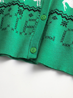 Le fabricant offre un cardigan de Noël à col en V pour hommes en tricot torsadé d'automne et d'hiver personnalisé