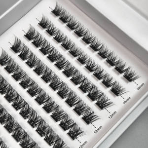 कोरियन हस्तनिर्मित pbt स्व-चिपकने वाला प्री-बॉन्ड क्लस्टर लैश अनुकूलन वाली निजी प्रेस-ऑन पलक - Product Image 4