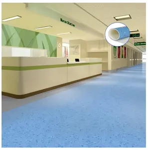 Pavimento commerciale per interni in vinile per ospedale anti-skid e resistente all'usura in PVC vinile rotolo da pavimento