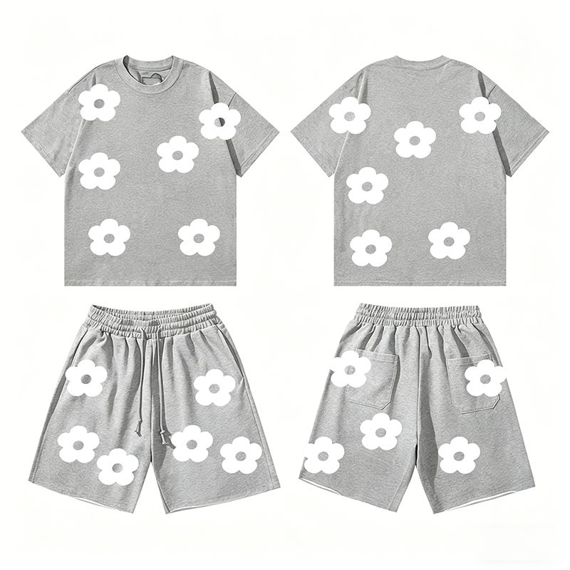 Ensemble manches courtes gris