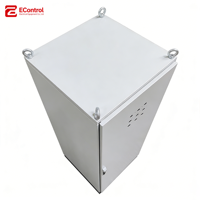 Boîtier de distribution d'énergie extérieur, armoire en acier laminé à froid IP55 avec capot anti-pluie et grilles de ventilation latérales