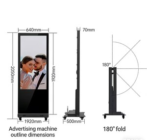Pantalla LED Exterior de Doble Cara Móvil AE2.5pro, Soporte de Suelo P2.5, Cartel Plegable y Colapsable, Plateado, 500cd, 240Hz - Product Image 2