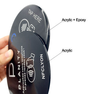 Aangepaste NFC-tag sticker anti-metaal NFC sticker PVC NFC-plaat met QR-<span class=keywords><strong>code</strong></span> Google Review NFC-standaard voor restauranttafel - Product Image 4