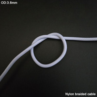 Cables USB a USB Tipo C de 4 Núcleos, con Estructura de 2 m, Recubiertos de Tela Trenzada de Colores Macaron