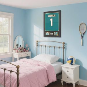 Vitrine murale JDECO en bois et verre trempé <span class=keywords><strong>pour</strong></span> maillots de football, basketball et hockey avec <span class=keywords><strong>passe</strong></span>-<span class=keywords><strong>partout</strong></span> noir - Product Image 2
