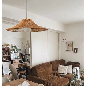 <span class=keywords><strong>Lampadario</strong></span> Rustico a Sospensione in Rattan Intrecciato a Mano, Stile <span class=keywords><strong>Cappello</strong></span> di Paglia a Forma di Ombrello, Bestseller - Product Image 2