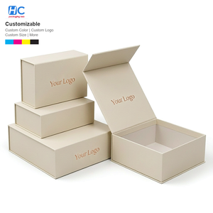 Boîte cosmétique de luxe personnalisée en matériaux recyclés, emballage compact pour comptoir, boîte cadeau de beauté pliable, quatre couleurs - Product Image 1