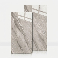 Carrelage de sol en porcelaine imitation marbre gris Grèce 750x1500mm, grand format moderne et minimaliste