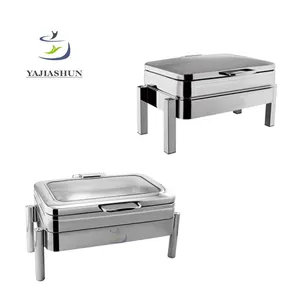 luxury hydraulic hinged chef dish set /cheffing dinishing buffet stainless steel fuel