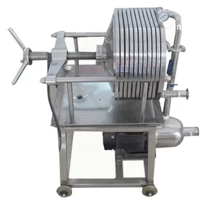 Food Industry 150 200 400 Type Plate Press Filter Type Small Automatic Beer Wine Oil Filter Machine