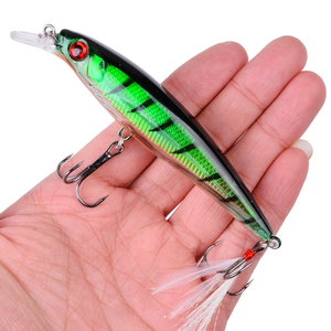 OEM Caja de 5 señuelos de pesca artificiales tipo minnow, duros, flotantes, con ojos 3D láser, 11.2cm 13.6g - Product Image 5