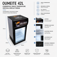 Mini-réfrigérateur de table Oumeite 42L pour boissons et bières