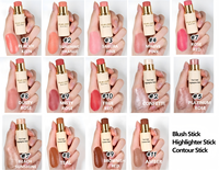Stick Bronzer Crème Visage de Luxe à Faible MOQ, Marque Privée, Longue Durée, Maquillage Personnalisé, Stick Sculptant Imperméable, OEM, Stick de Contour Végétalien