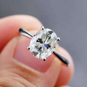 Gioielli provenza 2ct DEF <span class=keywords><strong>Moissanite</strong></span> 4 punte anelli 10k 14k oro 18 carati regalo stile classico per fidanzata moglie - Product Image 1