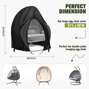 Funda para <span class=keywords><strong>silla</strong></span> de patio Oxford, funda impermeable para <span class=keywords><strong>silla</strong></span> de columpio a prueba de polvo, funda para <span class=keywords><strong>silla</strong></span> colgante en forma de huevo - Product Image 3