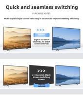 Matriz de Video Hardrock WS-QC-44HA 4 Entradas/4 Salidas 4K60, Conmutador con Empalme sin Interrupciones, Procesador de Pantalla para Monitoreo Audio-Video (110-240V)