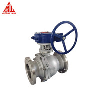 Vanne à boisseau sphérique en acier inoxydable Q341F, classe 150, à bride 6 pouces, avec boîtier à vis sans fin CF8 CF8M CF3M pour eau, huile, gaz
