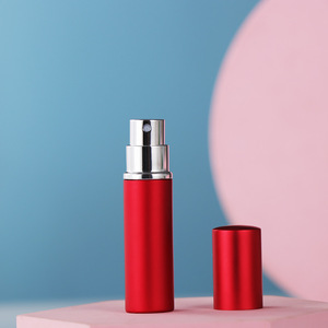 Botellas de perfume de viaje cilíndricas vacías, negras y doradas, de 5 ml y 10 ml, mini atomizador recargable de aluminio - Product Image 2