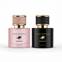 Meilleur prix pour flacon de parfum rond de 50 ml, flacon de parfum personnalisé, flacon de parfum noir de 100 ml avec boîte et couvercle en cuir