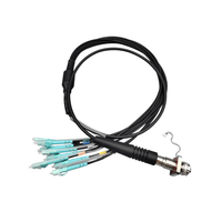 Câble de fibre optique blindé extérieur IP68 étanche ODC MPO femelle vers LC/UPC 8 fibres OM3 pour station de base 5G FTTA