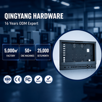 Boîtier de châssis PC industriel noir personnalisé avec ports D-Sub découpés pour moniteur d'affichage et terminal de contrôle OEM