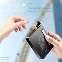 Lot de 20 étuis à cigarettes automatiques, prix usine, avec briquet électronique rechargeable USB pour usage extérieur