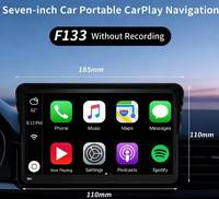 Pantalla de Navegación Portátil Universal de 7 Pulgadas para Automóvil, Compatible con CarPlay, BT, HD, Cámara de Visión Trasera, Pantalla Táctil