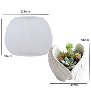 Support unique Moules en résine Silicone Ailes d'ange Plateau Moule en silicone Bol Moule en résine époxy pour bijoux à bricoler soi-même <span class=keywords><strong>Porte</strong></span>-assiette - Product Image 6