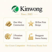 Kinwong OEM Bâton de massage oculaire double face en alliage de zinc 3D Patte de chat, outil de beauté pour lifting du visage, décongestionnant et compresse froide