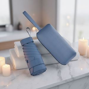 Sombrilla de Jardín Plegable de 5 Secciones, Fácil de Transportar, Promocional, Colorida, Ligera, del Tamaño de un Teléfono, Sombrilla de Mano, Sombrilla para Viajar - Product Image 4