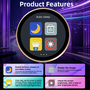 Pantalla Táctil HD de 1.85 Pulgadas, Insignia Electrónica con Imagen Personalizada, GIF Dinámico, Carga Tipo-<span class=keywords><strong>C</strong></span>, 500 mAh, para Conciertos, Comic Con - Product Image 3