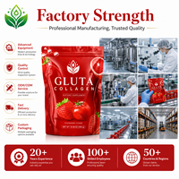 Complément Alimentaire Gluta Collagène Saveur Fraise Sachet Poids Net 10,58 oz 300 g Beauté Nutrition OEM ODM Marque Privée