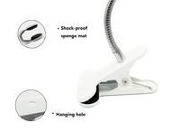 US EU UK Plug Socket Clip-On Lampe De Bureau Piédestal Simple Double Col De Cygne Base E27 Ampoule Support De Lampe