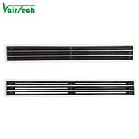 Grille d'air en plastique de plafond réglable de cvc, diffuseur linéaire de fente de ventilation