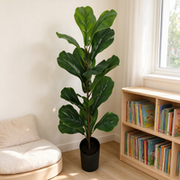 Objets décoratifs en plastique, Ficus lyrata artificiel, décoration pour événements de remise de diplômes, fêtes, cadeaux, décoration et fournitures de mariage