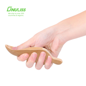 Guasha alat pijat tubuh kayu alami, palu pijat terapi tisu dalam kayu 100% - Product Image 4