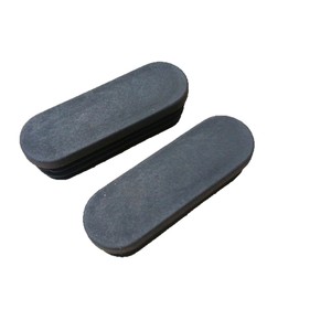Patins en feutre elliptiques noirs antidérapants pour pieds de chaise et tabouret - Product Image 1