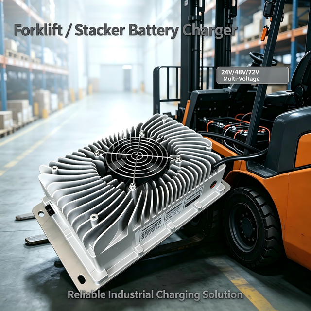48V 3.3KW IP67 Waterproof CAN Communication Smart Electric Vehicle Charger for Lithium Battery Forklift & Stacker