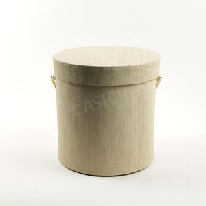 Lot de deux boîtes d'emballage rondes portables pour roses, finition noire mate, pour la Saint-Valentin (vente en gros) - Product Image 1